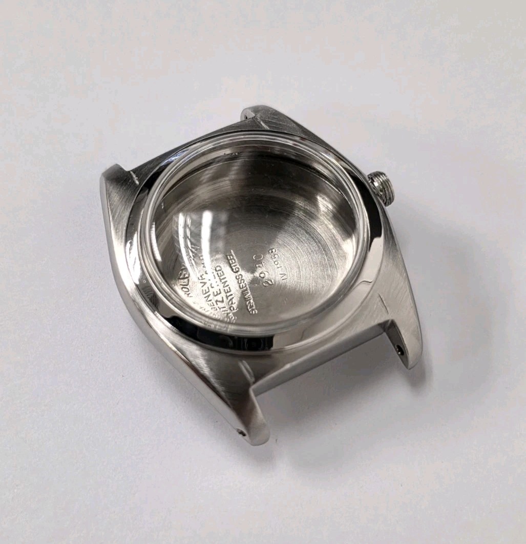 ROLEX 2940 BUBBLE BACK AUTO WATCH CASE COMPLETE 32 MM (100% GENUINE & V.GOOD)