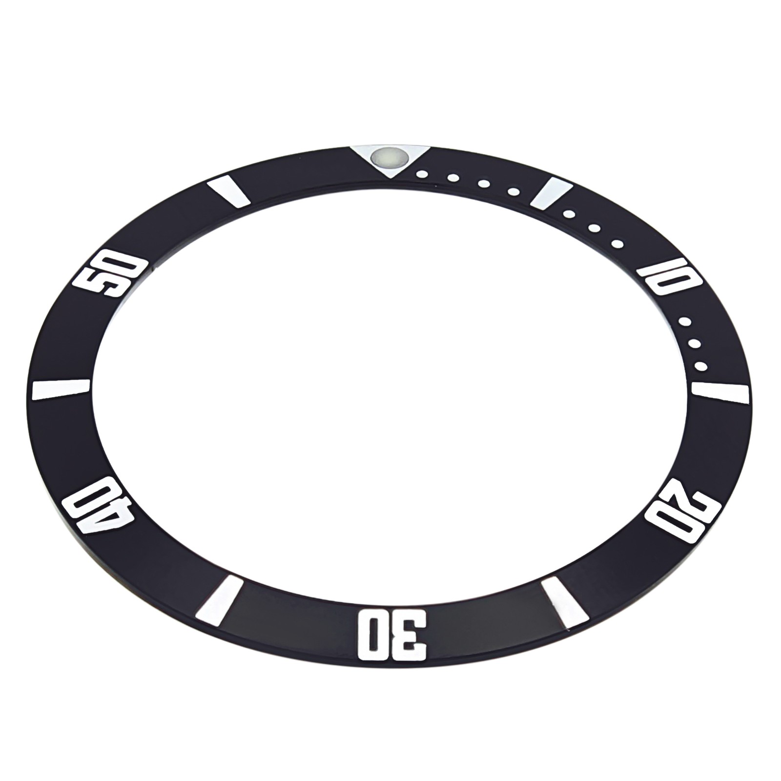 Black Aluminum Replacement Bezel Insert 38mm x 31.50mm For Seiko SKX007 SKX173