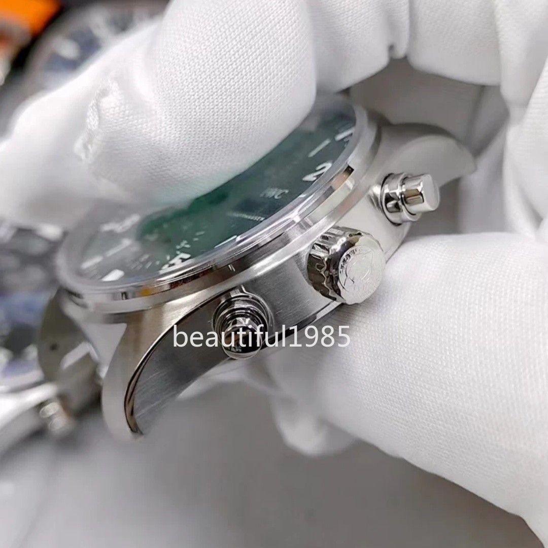 DIY Watch Part Kit for 7750 Pilot Chronograph 43mm Watch Case+Dial+Hands+Strap