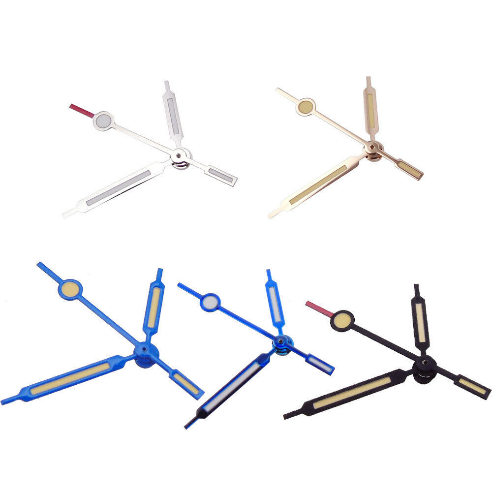 New Rose gold Watch Hands Green Luminous for NH35 NH36A Movement Watch Parts Men