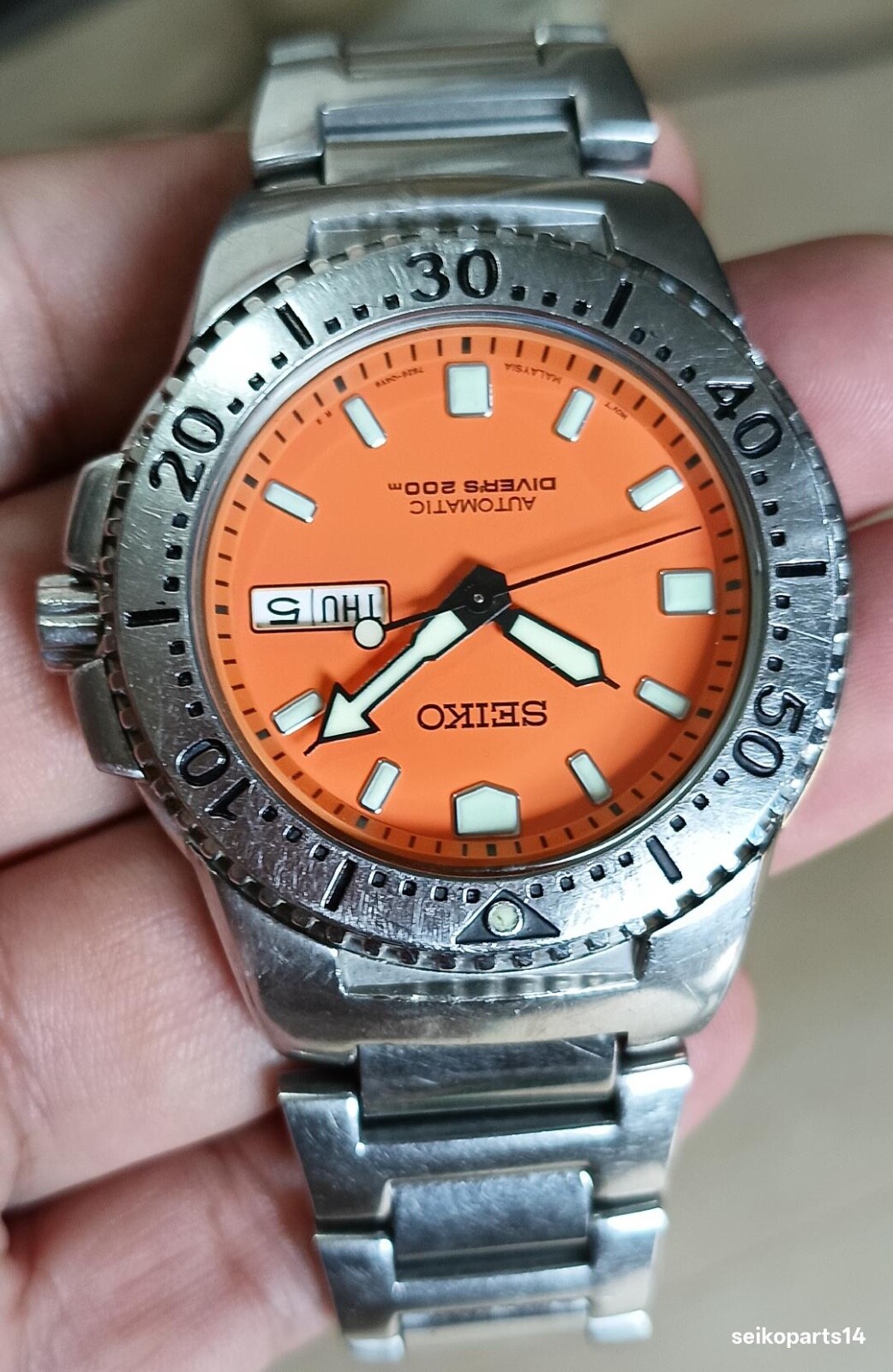 SEIKO KNIGHT RARE ORANGE SKXA61 7S26-01X0 U.S. MARKET 2006 JULY ALL ORIGINAL