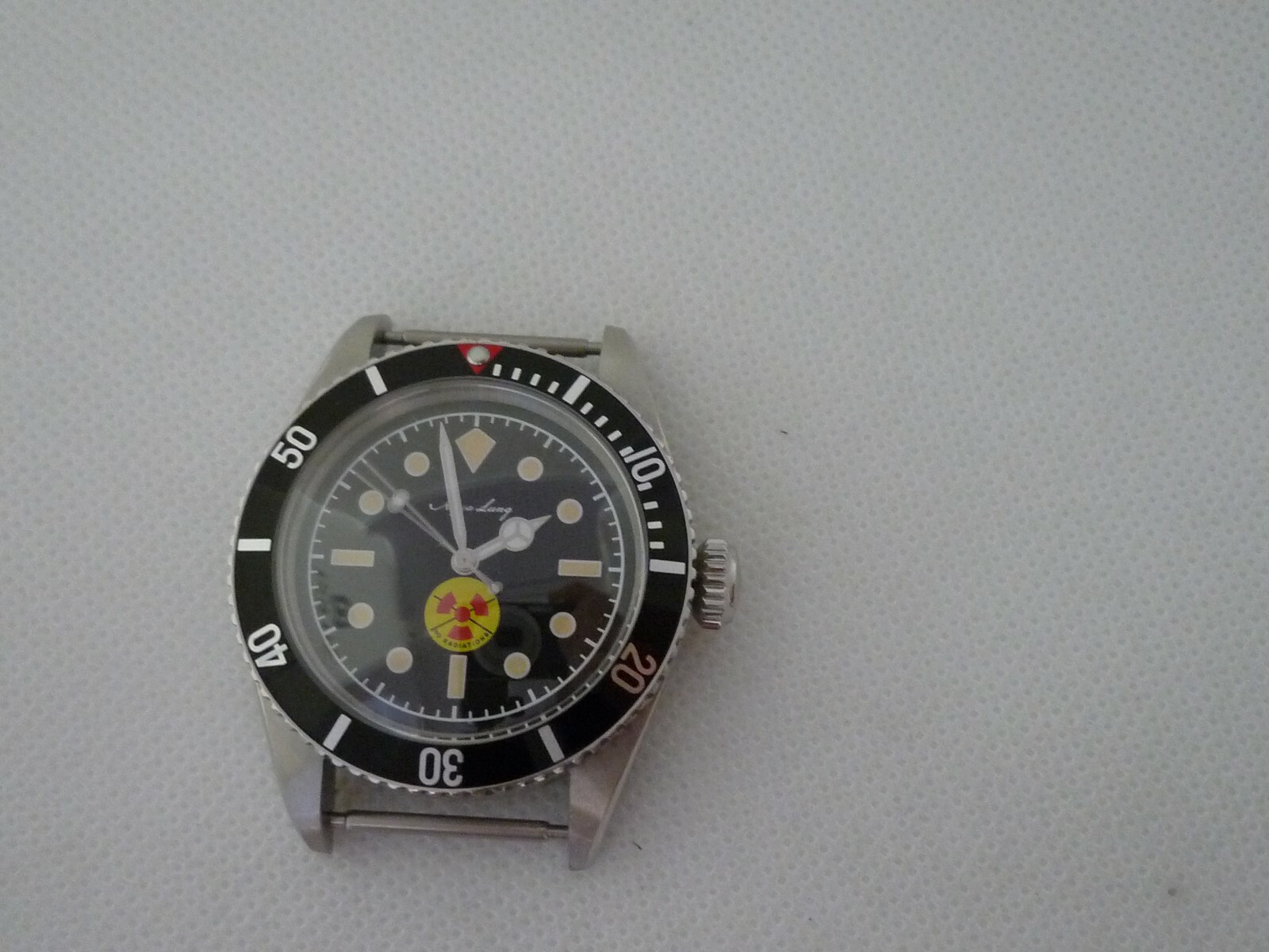 50 fathom big BREVET crown 6538 No Radiation Swiss quartz Ronda movement 316L