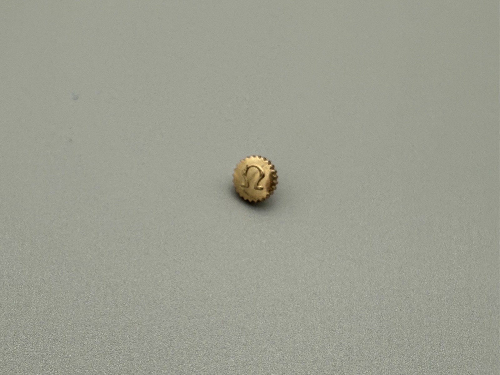 Vintage Omega Signed Gold Tone Watch Crown 4.4mm x 1.20mm Genuine Replacement