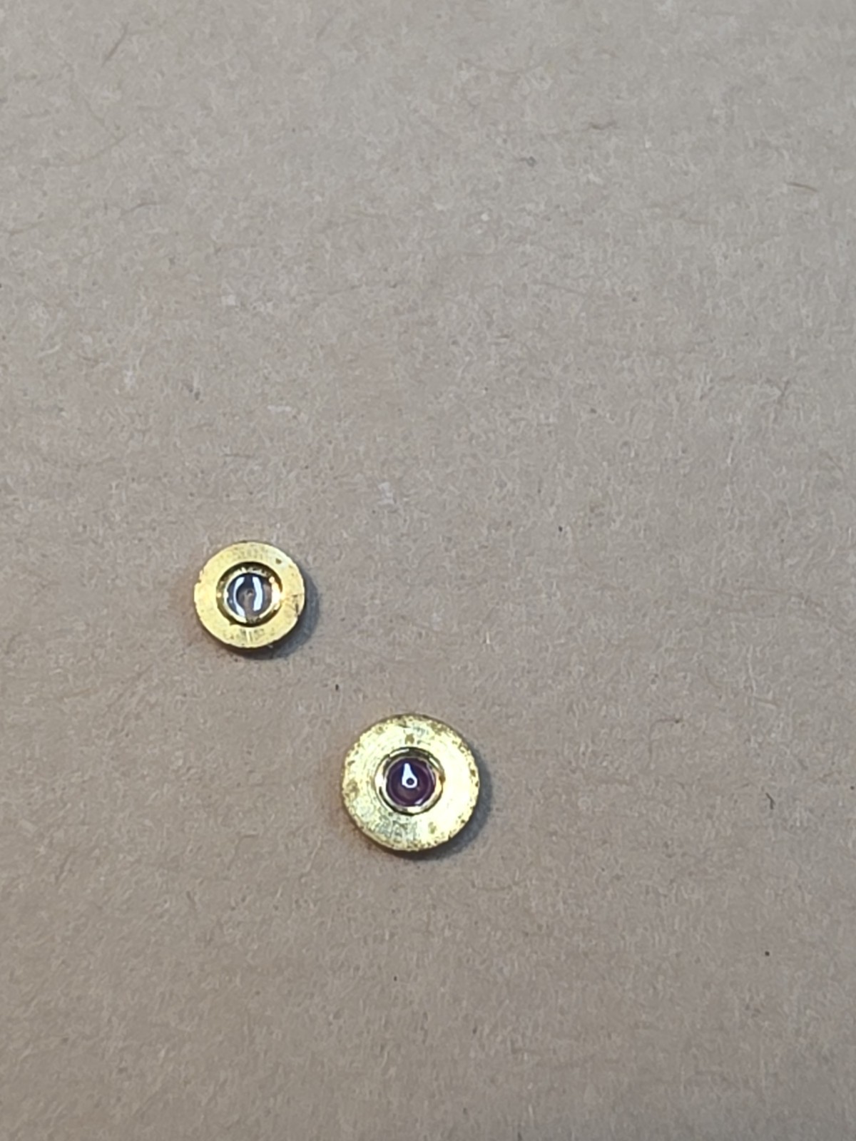 Set Of NOS Illinois 18s Pocket Watch Hole 14 Upper & Lower Balance Jewels Parts