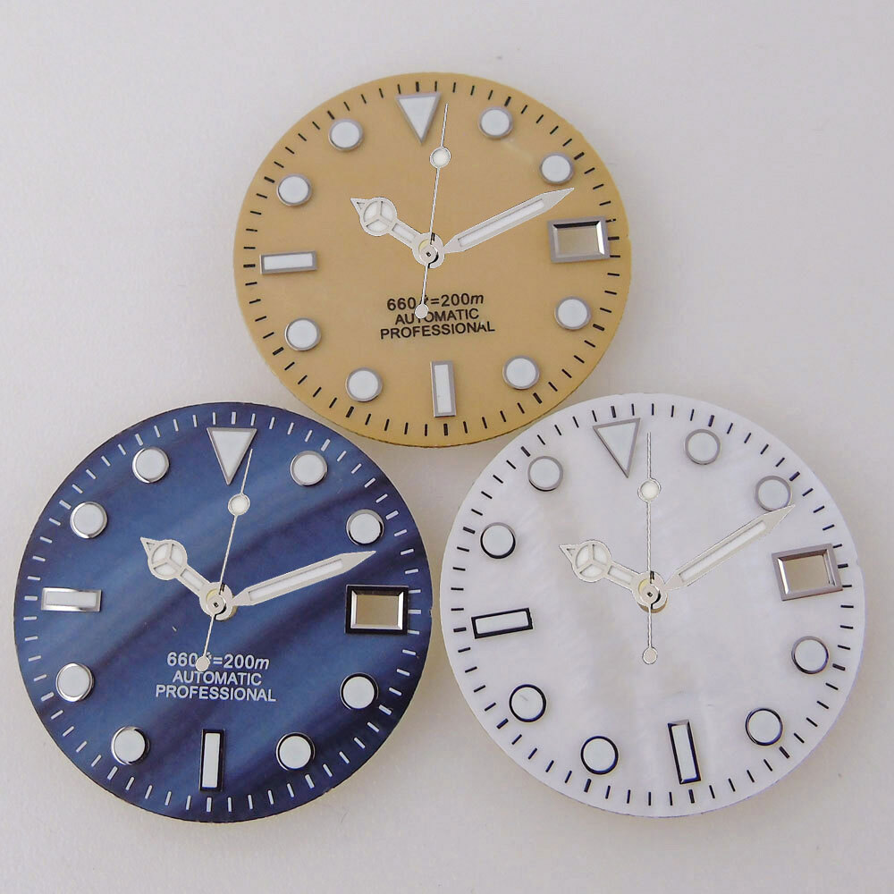 28.5mm Mother of Pearl Dial Hands Set Fit NH35A NH36A 7s26 Automatic Movement