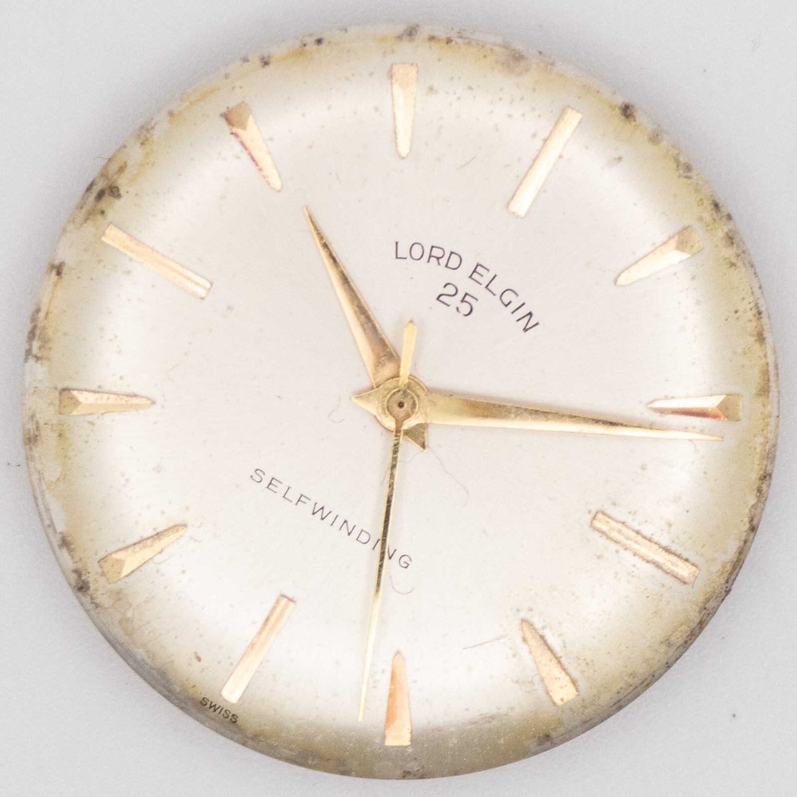 Vintage Lord Elgin Caliber 884 25-Jewel Wristwatch Movement, Runs & Keeps Time