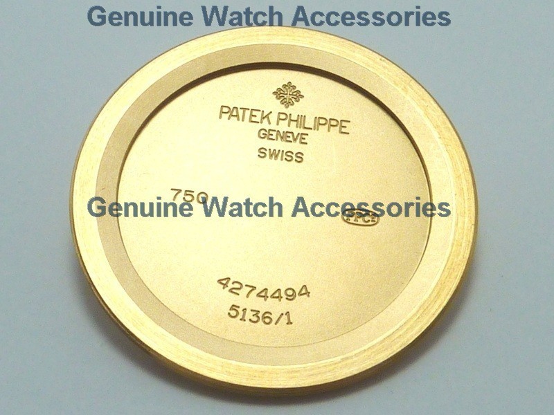 PATEK PHILIPPE 18K, 18KT, 750 Yellow Gold Solid *CASE BACK* 5136/1J SUPER SHAPE!