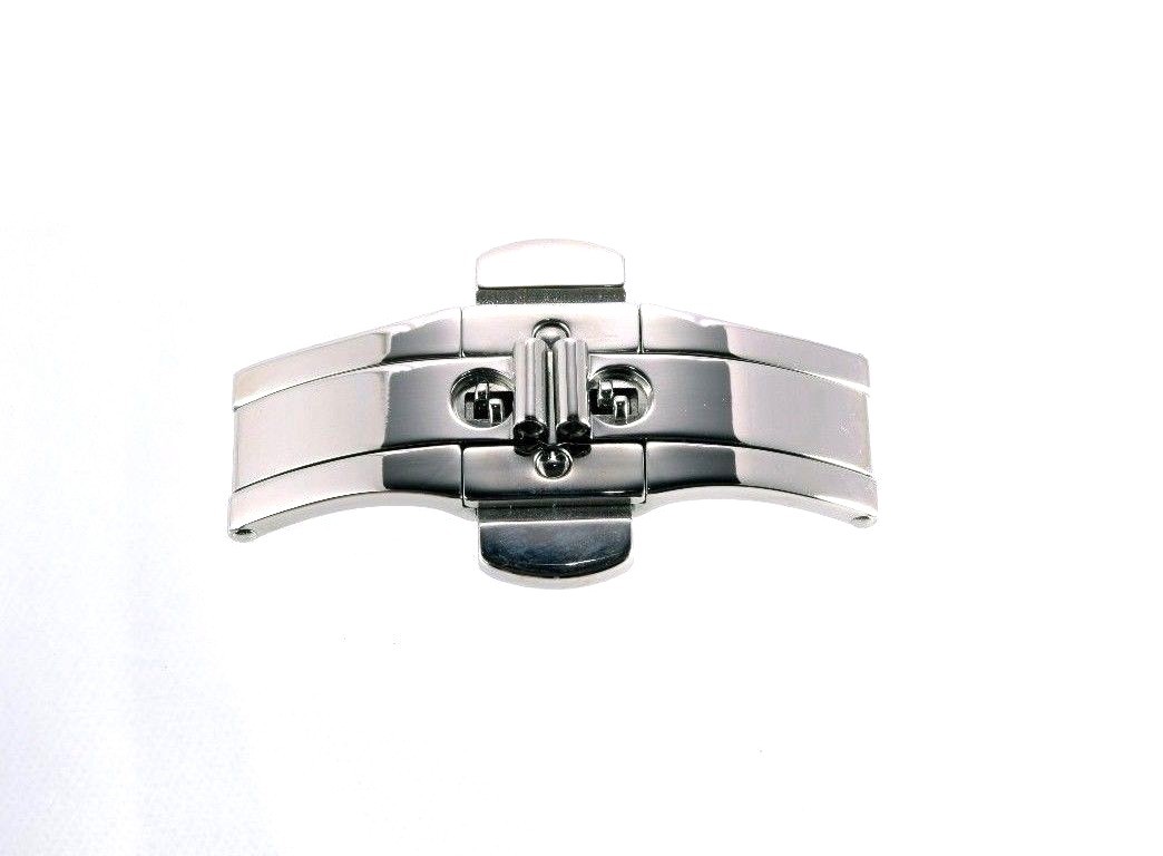 Polished Stainless Steel Butterfly Deployment Clasp 6 mm x 24 mm