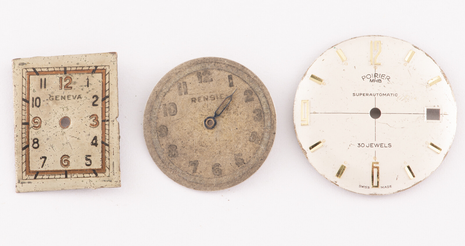 Vintage Watch Dials Geneva, Poireir MHB, Rensie, Preowned Used Parts Repair