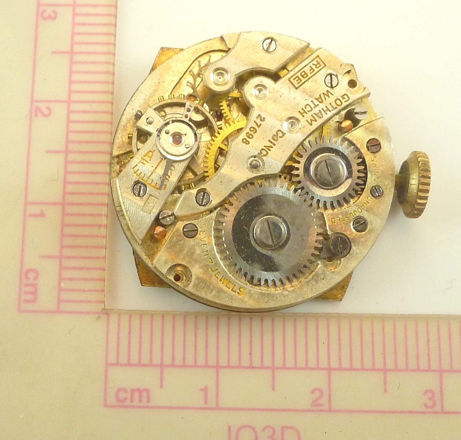 Gotham RFBE Wrist Watch Movement – Good Balance – Parts / Repair