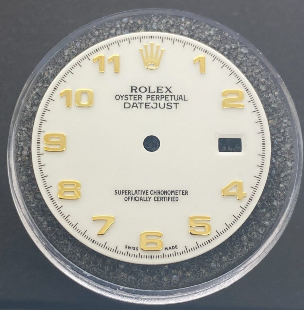 Genuine Rolex Datejust 36mm white 2tone YG Watch Dial 16013 16233 116203