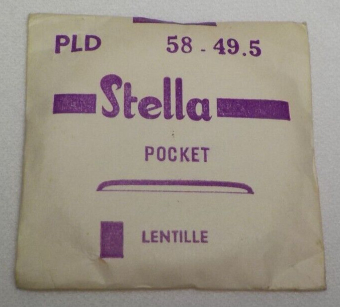 STELLA POCKET WATCH CRYSTAL WATCHMAKER REPLACEMENT 49.5 58 PLD LENTILLE #223