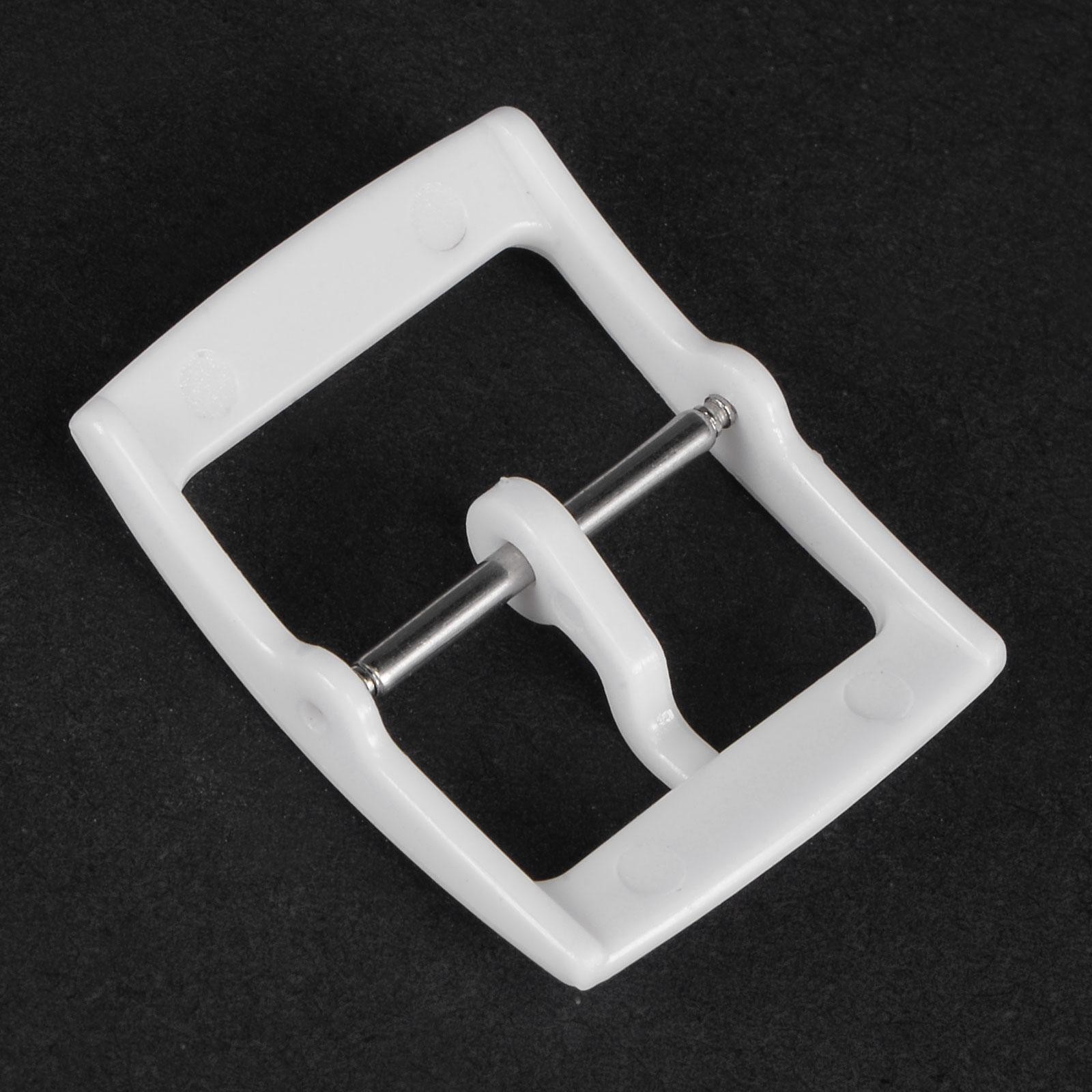 Watch strap plastic buckle for 16mm width white 2pcs