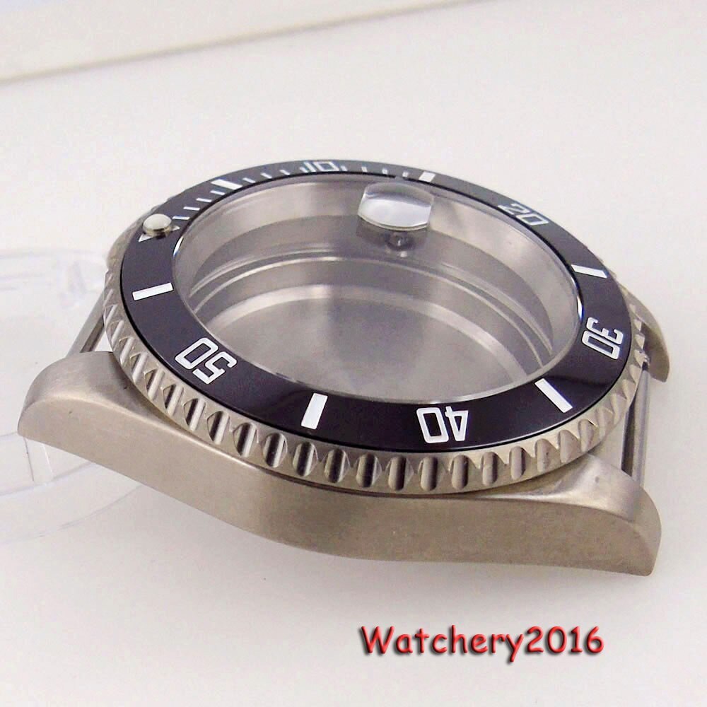 40mm 120 Clicks 20ATM Titanium Mens Watch Case sapphire crystals Fit Japan NH35A