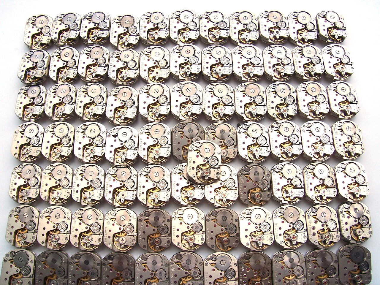 Lot 62 vintage ladies watch movements 14×18 mm Slava Steampunk Art or repair DIY