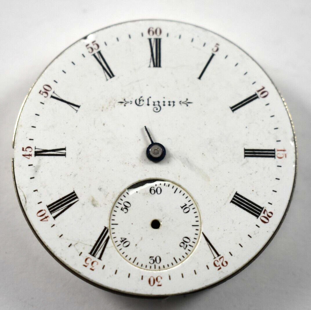 Vintage Elgin Grade 241 16s 17J Hunting Pocket Watch Movement lot.fl