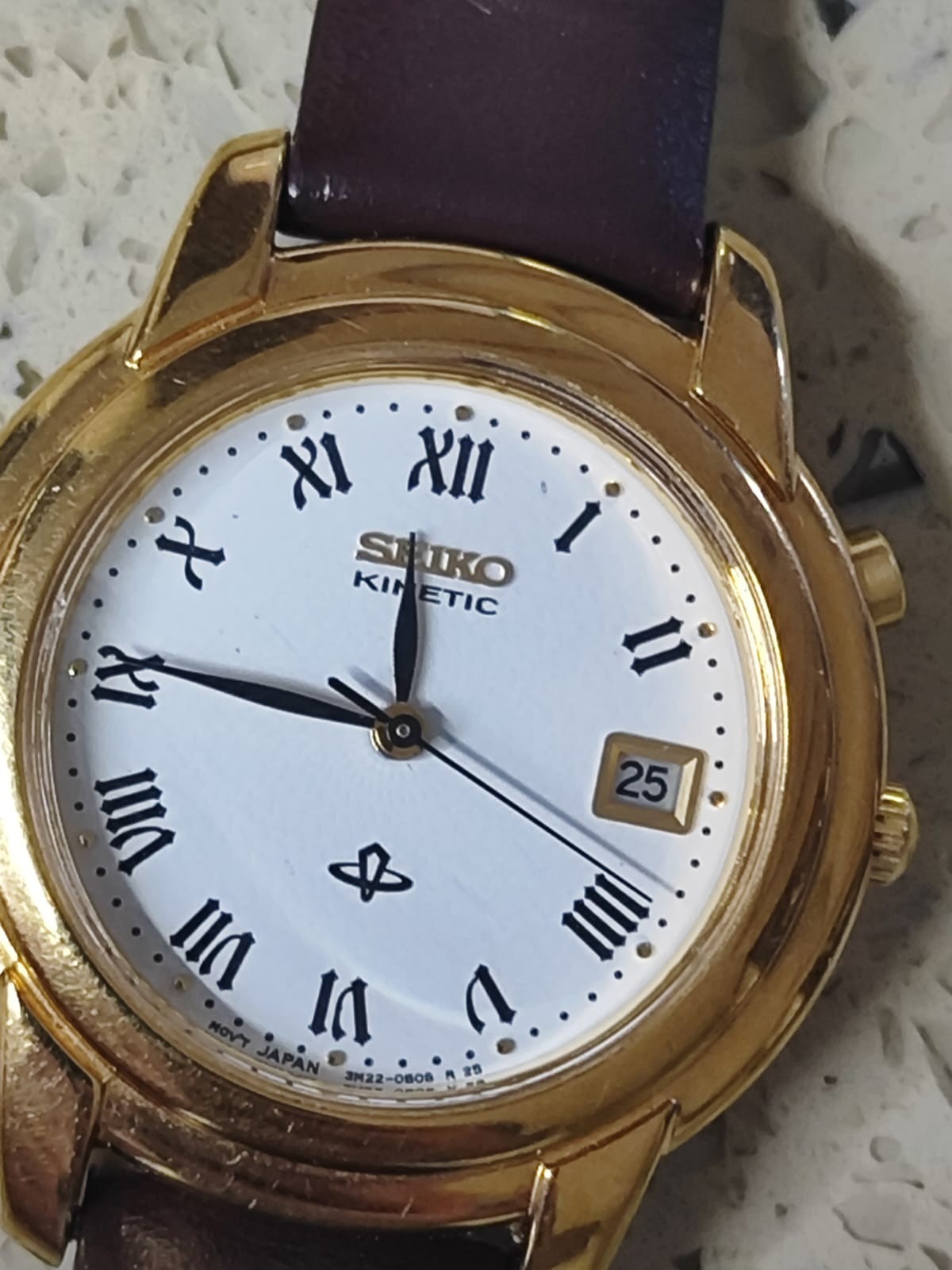 1995 Vintage Seiko Kinetic Lady 3M22-0A50 Work need Battery NEW