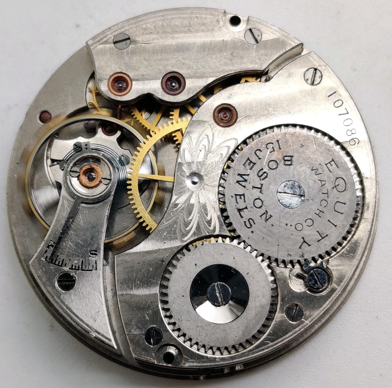 Vintage Equity Watch Co. High Grade 15 Jewel 16S Pocket watch movement running
