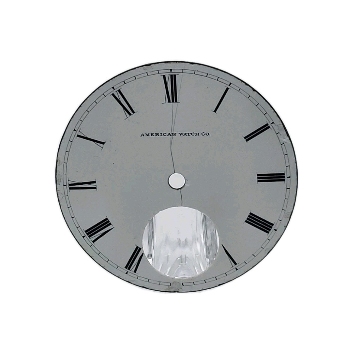 American Watch Co 45.8mm Enamel Pocket Watch Dial Only 1318
