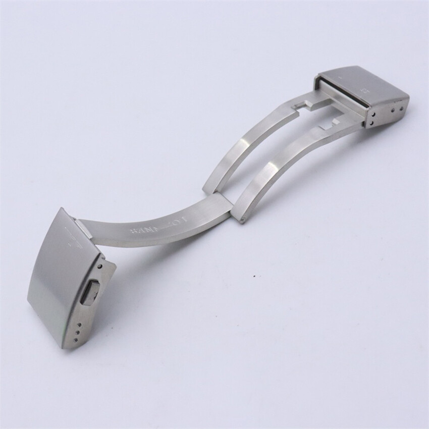 19MM Stainless Steel Folding Buckle Watch Silicone Strap Buckle Butterfly Buckle