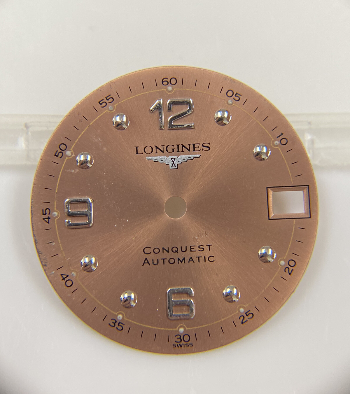 Genuine Longines Conquest Automatic Mens Watch Salmon 25.5mm Dial