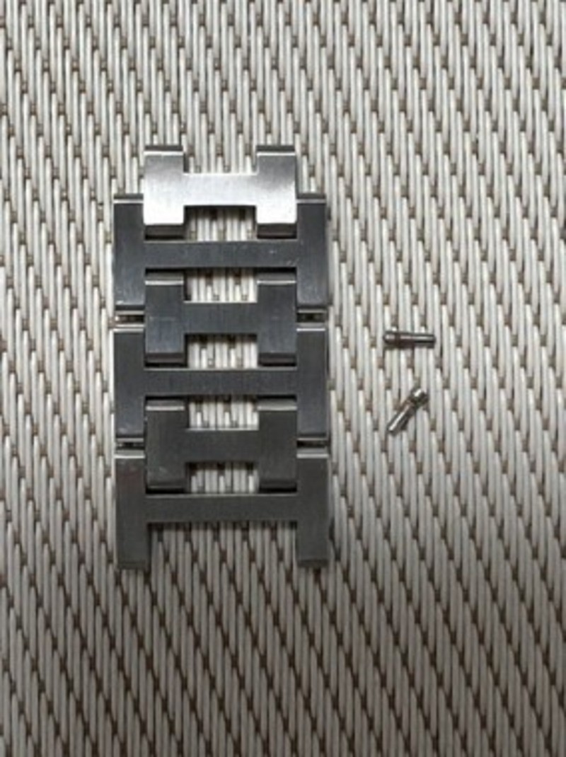 Genuine Hermes Clipper 16mm Brushed Stainless Steel Bracelet 3 Links Late Type