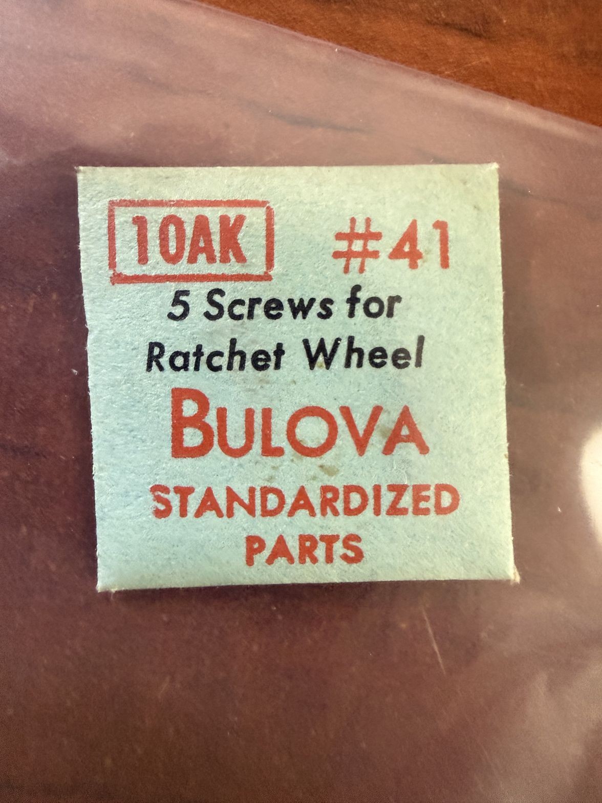 Bulova 10AK Screws For Ratchet Wheel #41 NOS Genuine Vintage Watch Part NEW