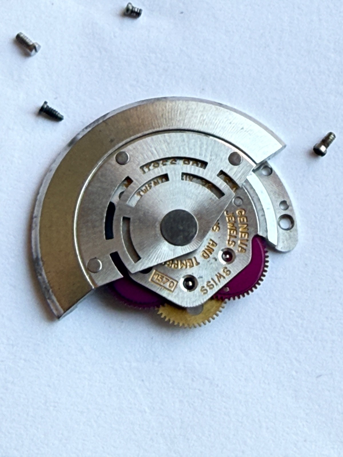 GENUINE Authentic Rolex Rotor + bridge 1570 perfect condition completely & screw