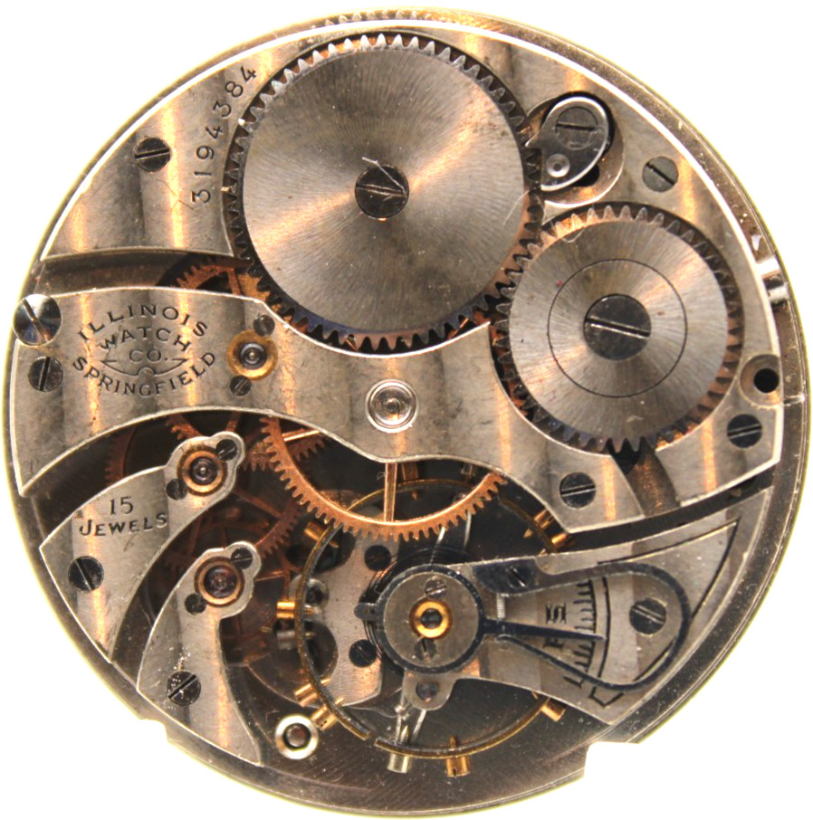 1917 ILLINOIS POCKET WATCH MOVEMENT 3194384 GRADE: 403 12s 15j (DQ)