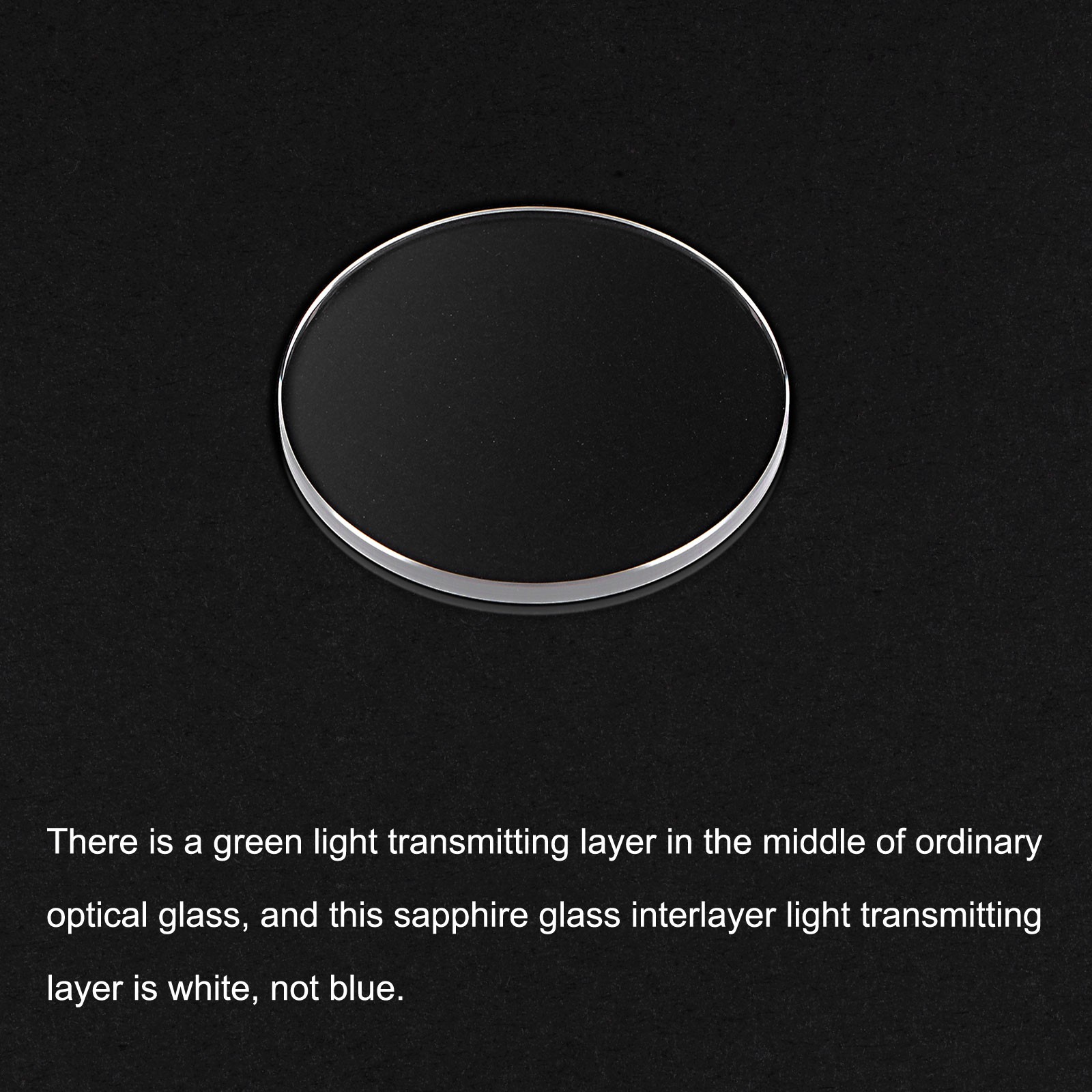 30.5mm Dia Watch Glass Sapphire Crystal Lens Round Flat 1mm Thickness Clear