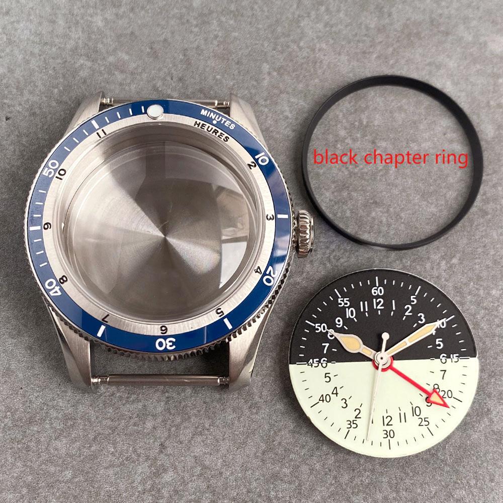 40mm 20ATM Diving Watch Case Chapter Ring Fit NH34 GMT NH34A 29mm Lume Dial
