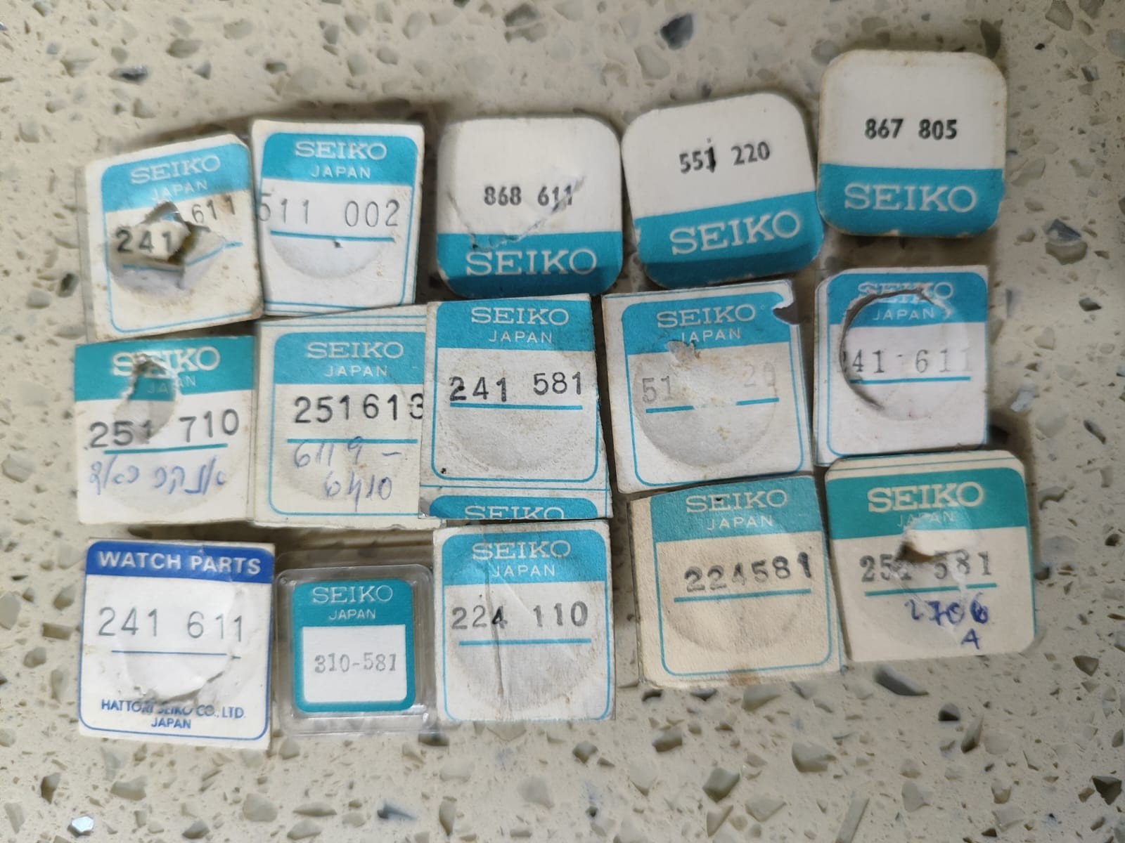 Vintge LOT 15 SEIKO PARTS FOR PARTS NOS