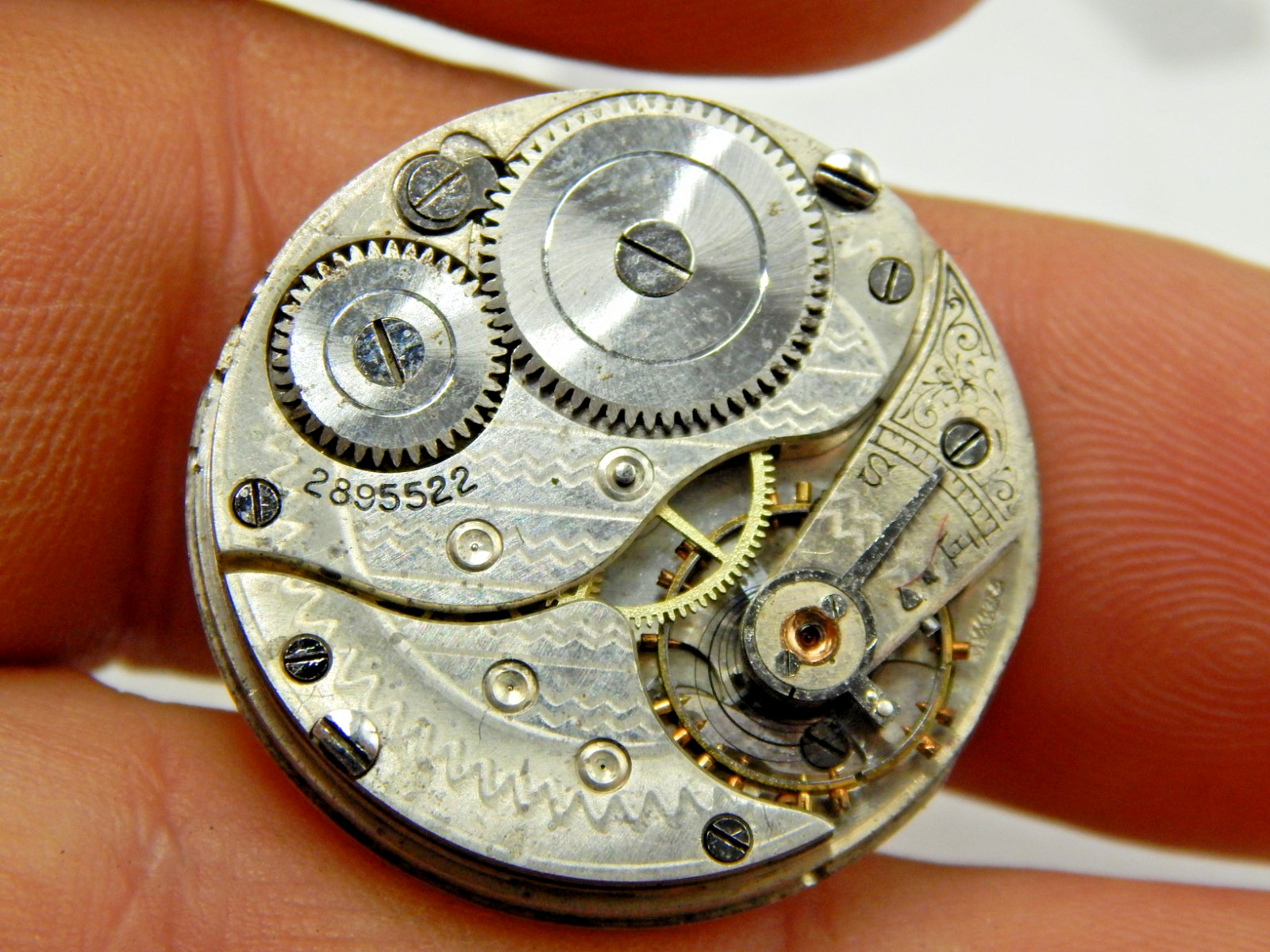 Antique Pocket watch movement E Lamarche St Hyacinthe 29mm Hunting Case