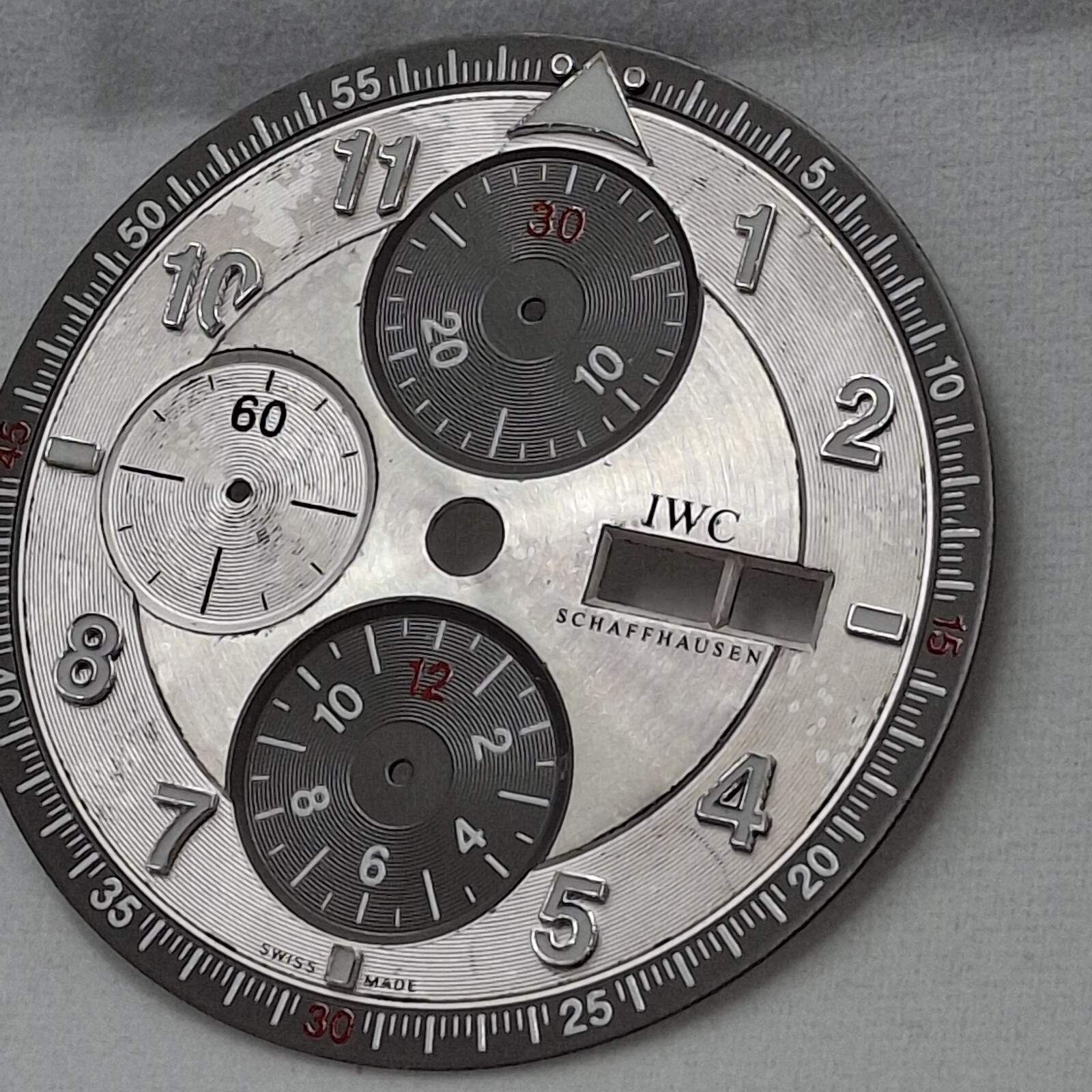 IWC International Watch Co Chronograph vintage dial 35mm PARTS Part Swiss #x6
