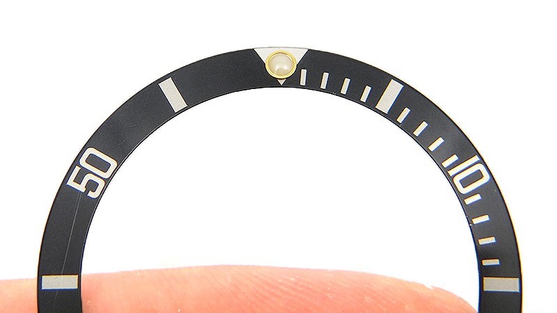 Genuine Rolex Submariner 16803 16613 16618 Faded Black Silver Watch Bezel Insert