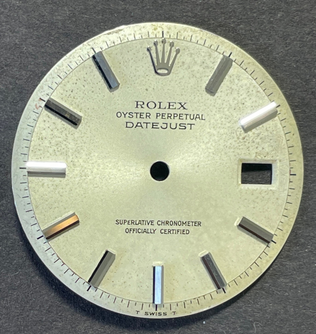 Vintage Rolex Oyster Perpertual Datejust Watch Dial For 36mm Case 1601 1603 1600