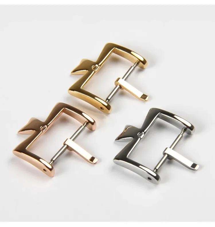 New Metal Watch Clasp 16 18mm Stainless Steel Pin Buckle for Vacheron VC Gold