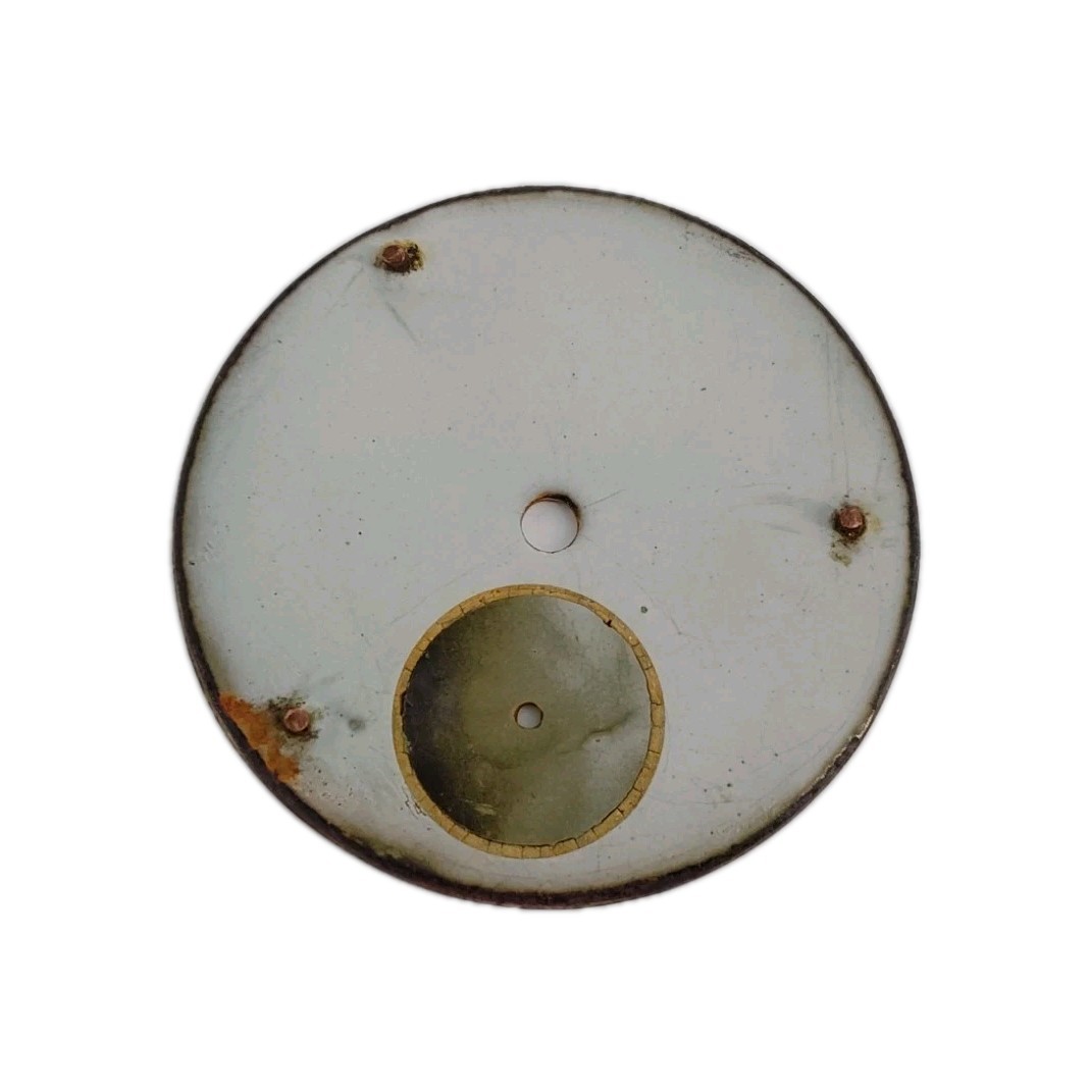Unbranded 46.6mm Sunk Enamel Beige Pocket Watch Dial Only 1641