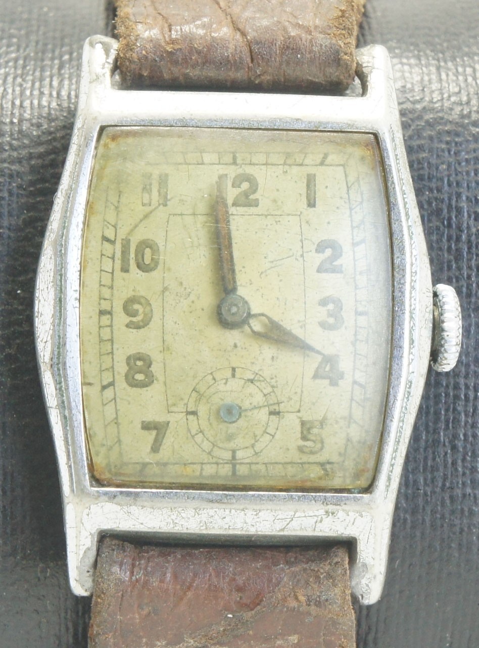 Vintage 1930s Art Deco Rectangular Mechanical Watch – Caliber Forster 2075 Fully