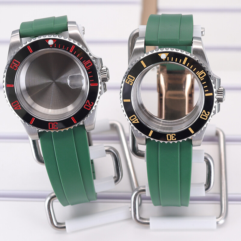 40mm Men’s Watch Case+Rubber Strap 10ATM 28.5mm Dial For Seiko Nh35 Nh36 ETA2824