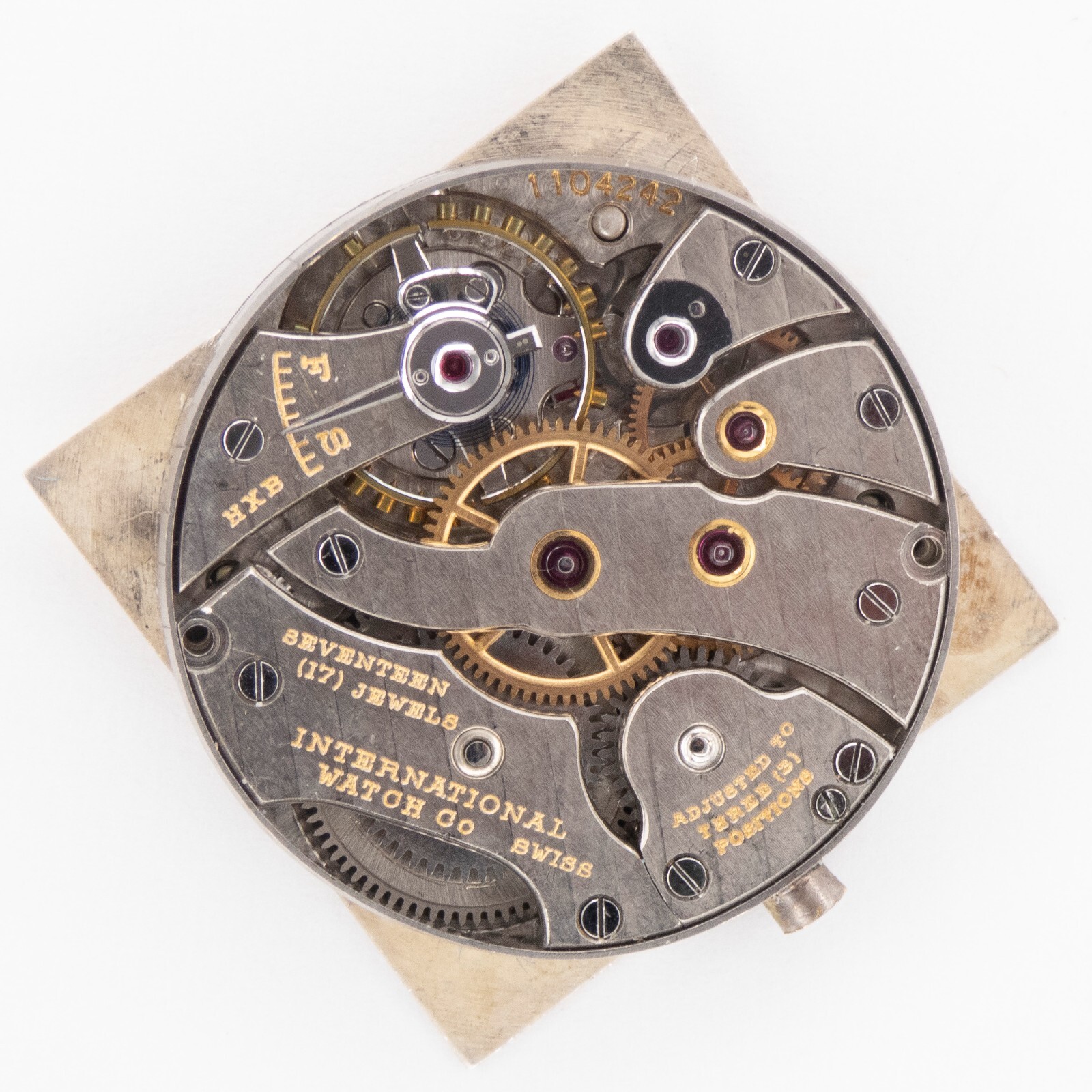 Vintage International Watch Co. (IWC) 23.8 x 5.2 mm 17-Jewel Wristwatch Movement