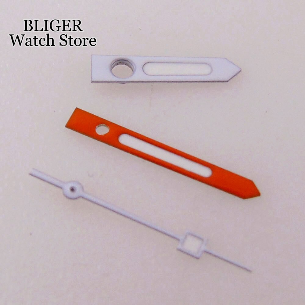 Luminous Black Orange Watch Hand Needles fit NH35A NH36A 7S26 ETA 2824 PT5000