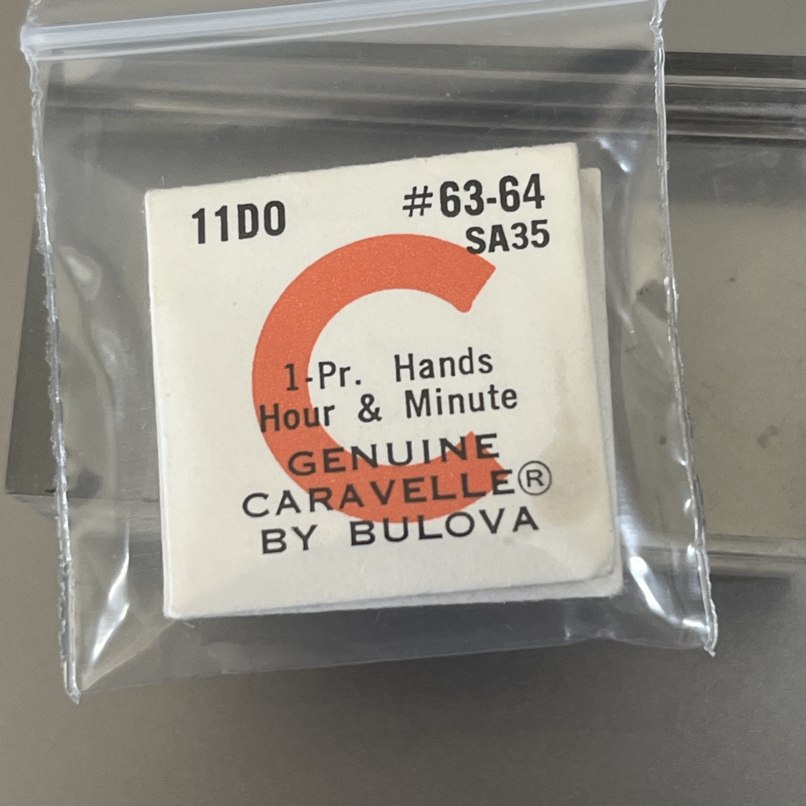 Bulova Caravelle 11DO 11D0 Watch Part 63-64 SA35 One PAIR OF HANDS HOUR & MINUTE