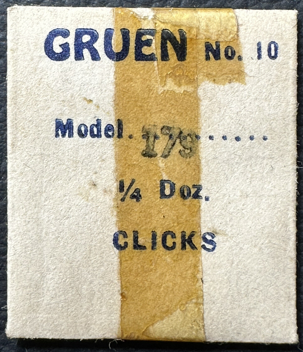 GENUINE GRUEN EB425 CAL179 1/4 DOZEN CLICKS JEWELER WATCH REPAIR WP5