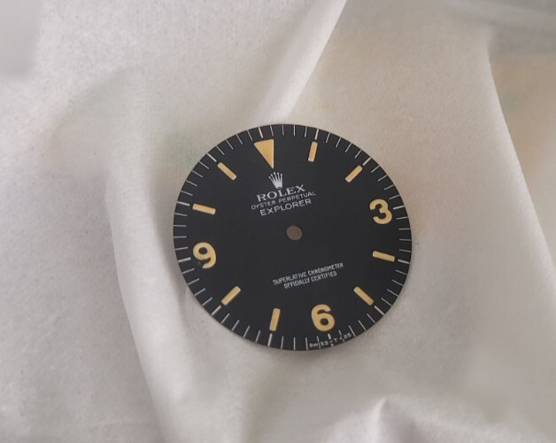Vintage 100% original Rolex 1016 Explorer I dial.Tritium Matte,beautiful Patina!