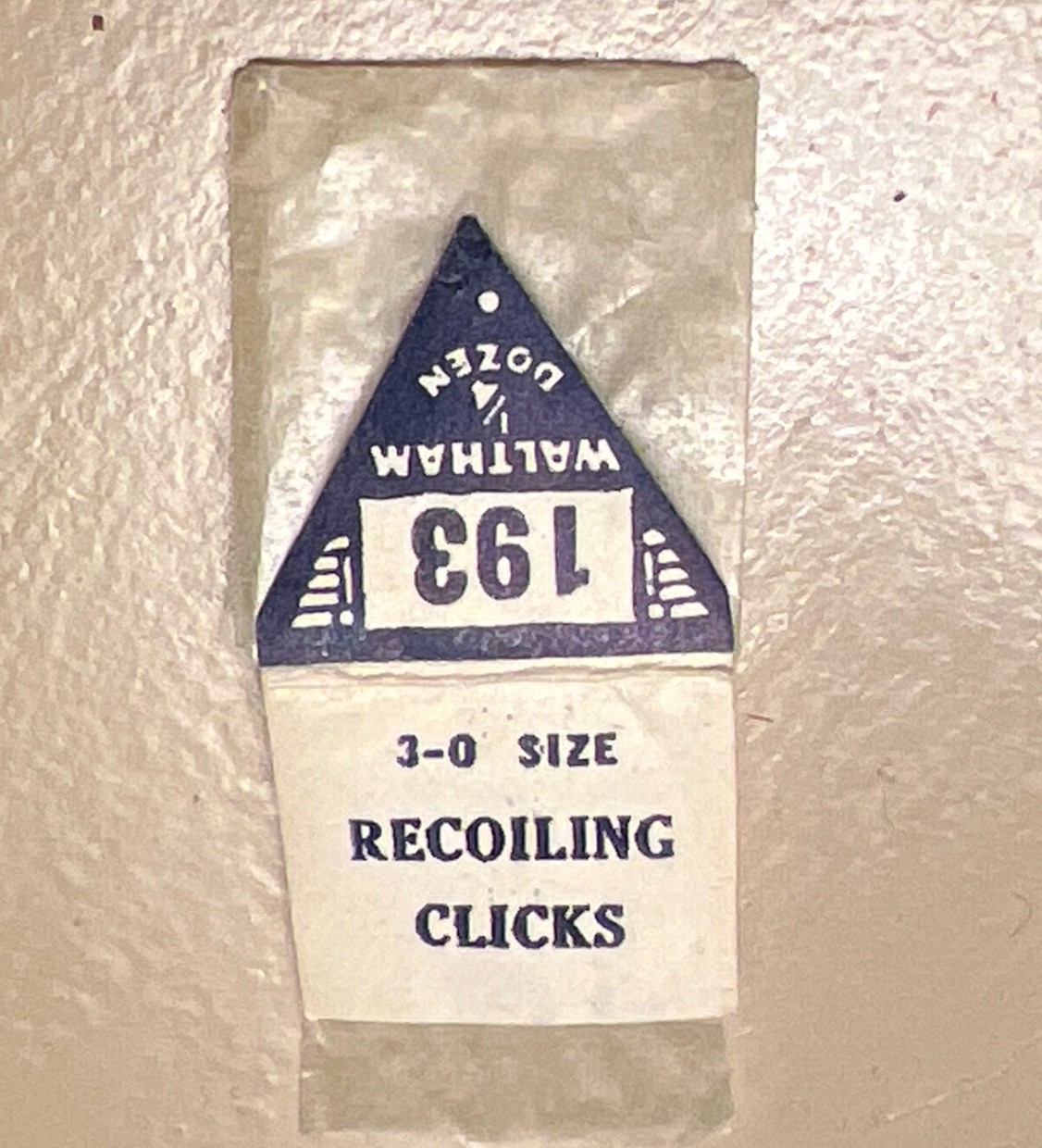 WALTHAM WATCH CLICK , SPRING & SCREW 3/0 193