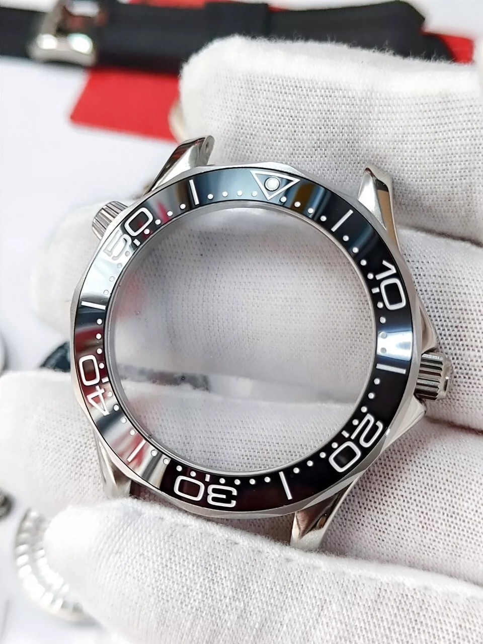 42mm Stainless Steel Watch Case + Dial + Hands + Strap Diy Kit Suitable for 2824