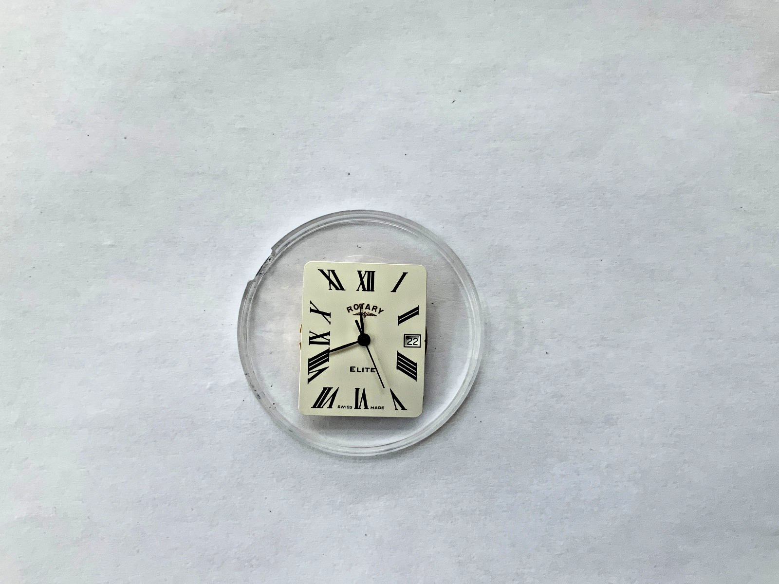 Watch Movement Quartz ETA 956.412 with Rotary Watch Rectangular Dial