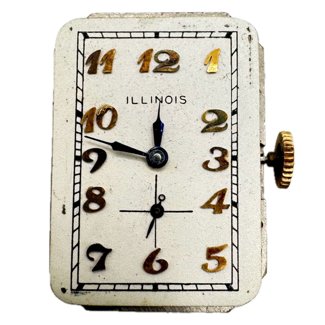 Vintage 20.5mm Illinois 19J Mechanical Men’s Wristwatch Movement 207 for Parts