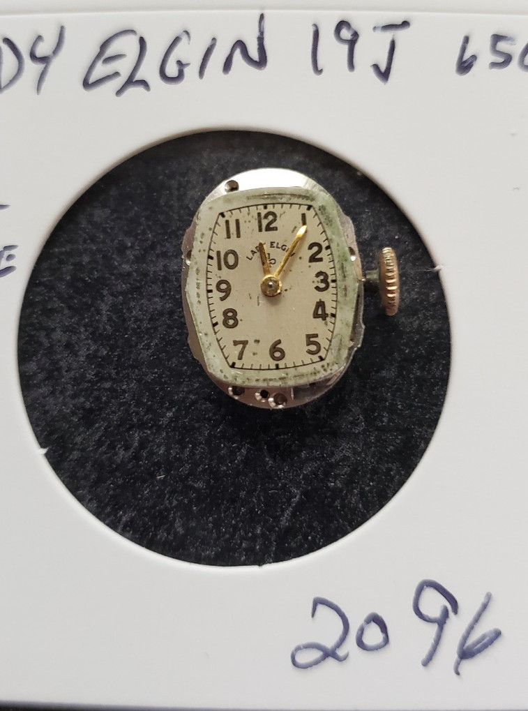 WOMENS LADY ELGIN 19 j 650 WRIST WATCH MOVEMENT #2096
